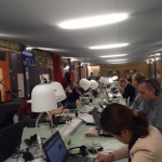 The Paris Climate Conference newsroom. Photo provided by Dawn Reeves. 